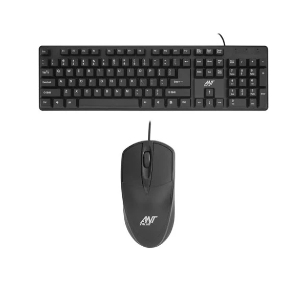 Wired Keyboard and Mouse Combo,Full-Size Keyboard and Mouse Combo with Optical 3 Button Mouse