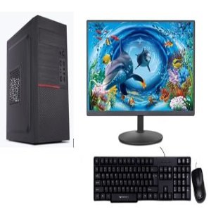Fusionit Assembled Core i5 Desktop PC | 8GB RAM,500GB HDD + 128GB SSD, Windows 10 Pro, MS Office | 19" HD Screen, WiFi, Bluetooth | Fast & Powerful Computer for Home & Office (Black)